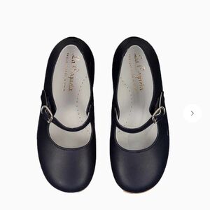 Navy Leather Girl Mary Jane Shoes